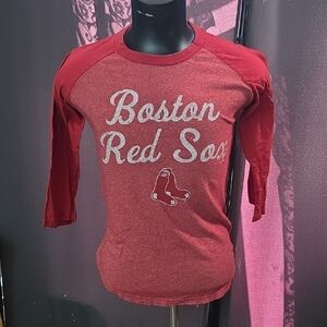 Boston Red Sox 3/4 Sleeve Raglan Tee M